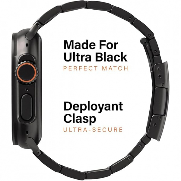 KORDIZ T01 Apple Watch Ultra 2. Nesil Kay -Black Titanium 