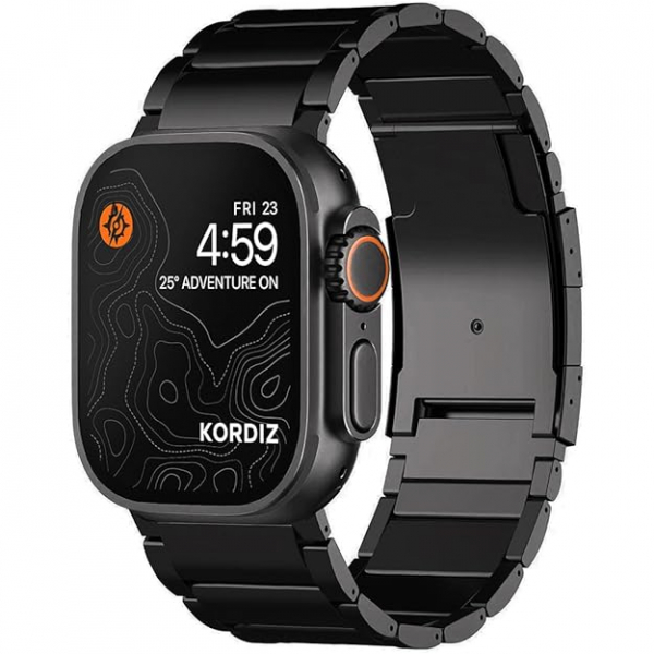 KORDIZ T01 Max Apple Watch Ultra 2. Nesil Kay -Black Titanium