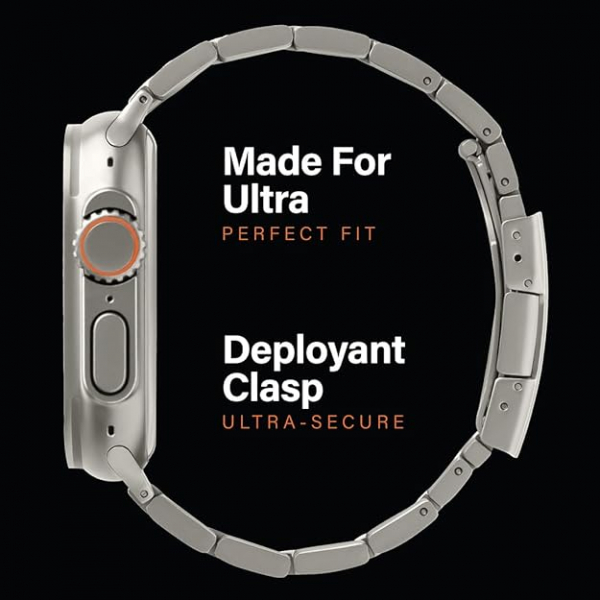 KORDIZ T01 Max Apple Watch Ultra 2. Nesil Kay -Black Titanium