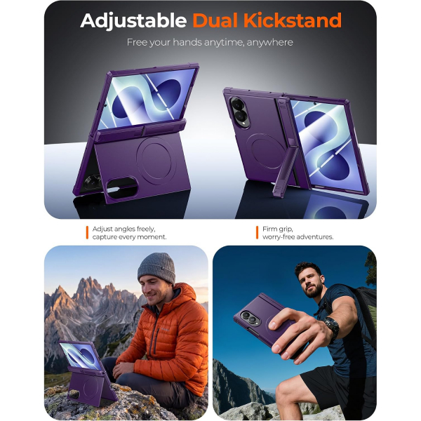 Kaiiecal Galaxy Z Fold 8 MagSafe Koruyuculu K�l�f-Purple