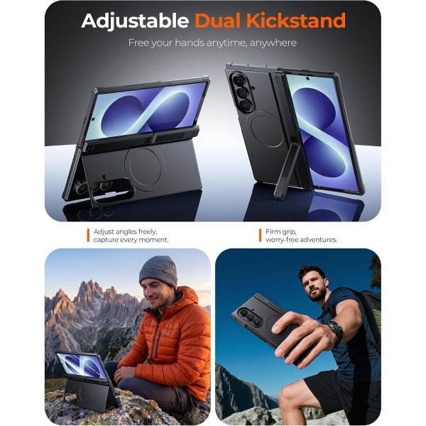 Kaiiecal Galaxy Z Fold 8 Ultra MagSafe Koruyuculu K�l�f-Black