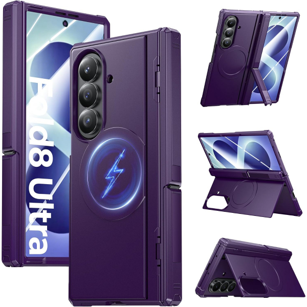 Kaiiecal Galaxy Z Fold 8 Ultra MagSafe Koruyuculu K�l�f-Purple