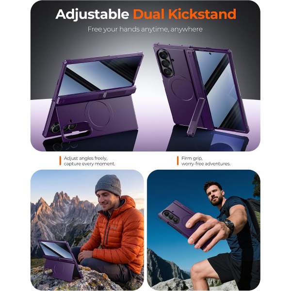 Kaiiecal Galaxy Z Fold 8 Ultra MagSafe Koruyuculu K�l�f-Dark Purple