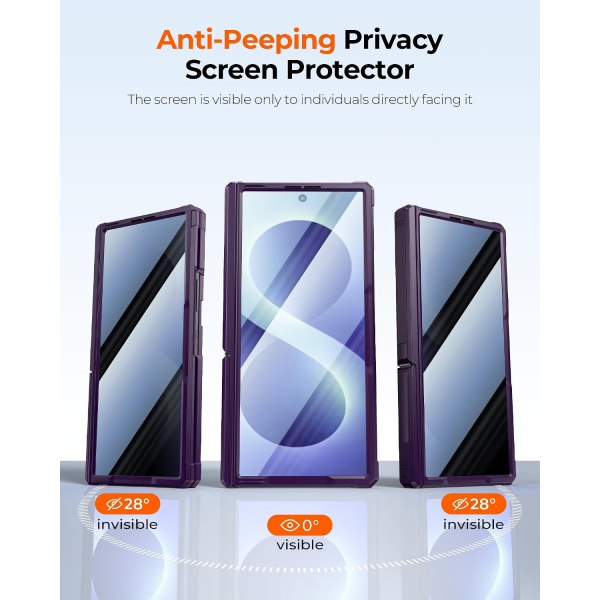 Kaiiecal Galaxy Z Fold 8 Ultra MagSafe Koruyuculu K�l�f-Dark Purple