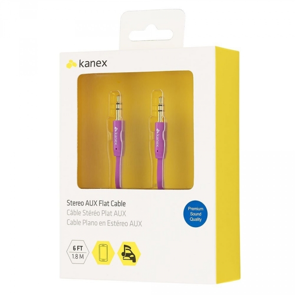Kanex 3.5mm Stereo AUX Kablo-Purple