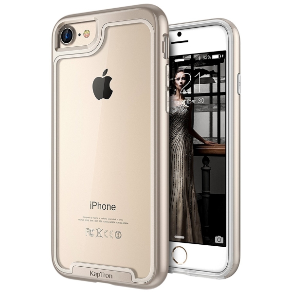 Kaptron Apple iPhone 7 Hard Protective Bumper Klf-Gold