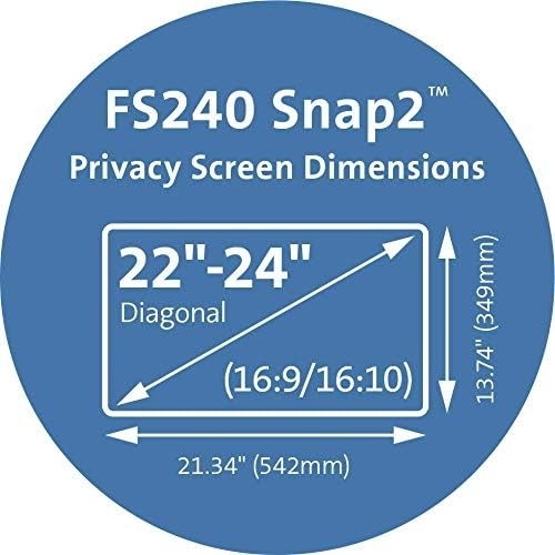 Kensington FS240 Snap2 Privacy Monitrler in Ekran Koruyucu(22-24 in)