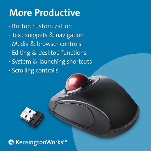 Kensington Orbit Kablosuz Trackball Fare (K72352US)