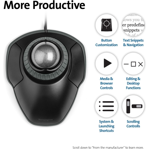 Kensington Orbit Trackball Kablolu Siyah Mouse (K75327WW)