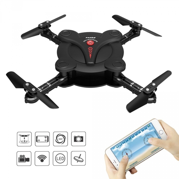 Kidcia RC Quadcopter Hava Arac�/Drone (FPV Kamera)-Black