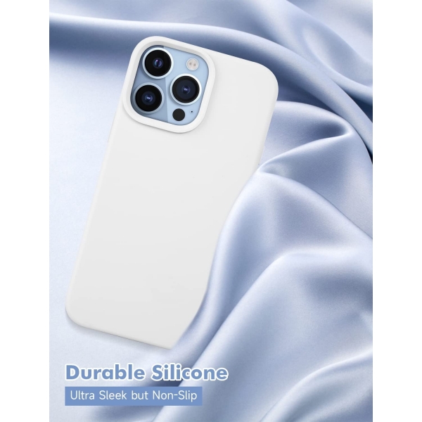 Kimguard Silikon Manyetik iPhone 13 Pro Max Klf-White