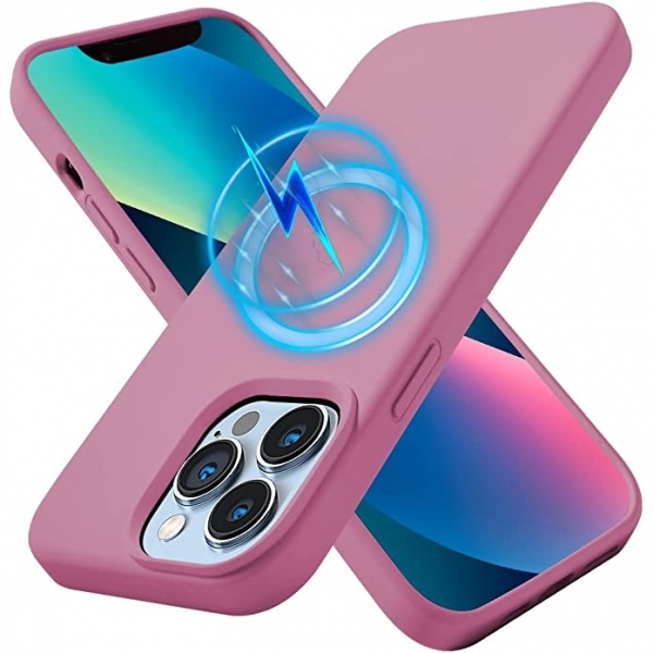 Kimguard Silikon Manyetik iPhone 13 Pro Klf-Lilac Purple
