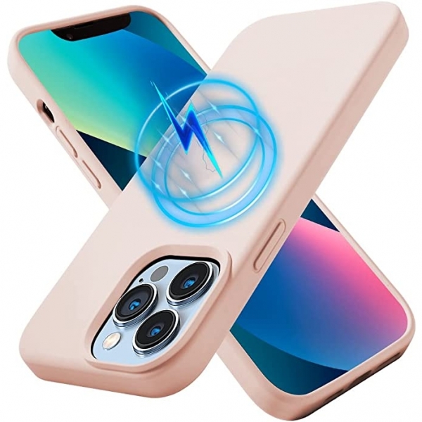 Kimguard Silikon Manyetik iPhone 12 Pro Klf-Pink