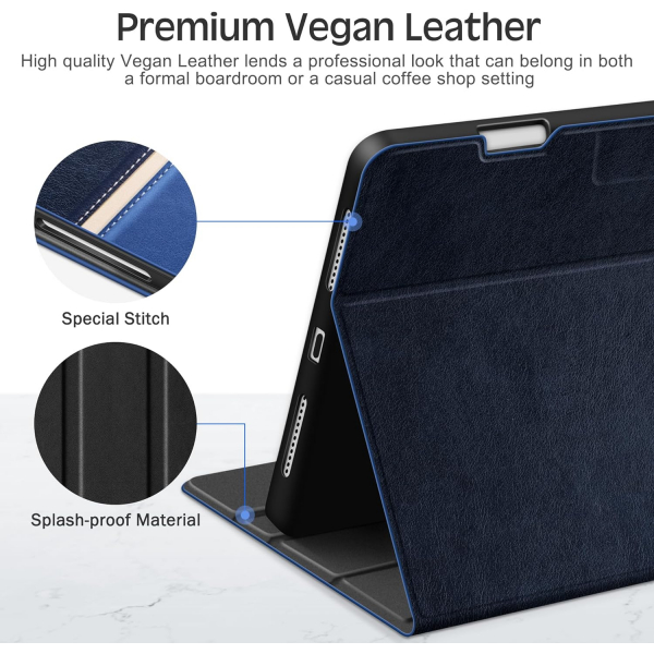 KingBlanc Deri iPad Pro M4 Klf (11 in)-Navy Blue