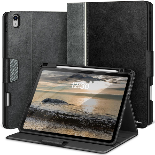 KingBlanc Deri iPad Air Klf (11 in)(6.Nesil)-Black