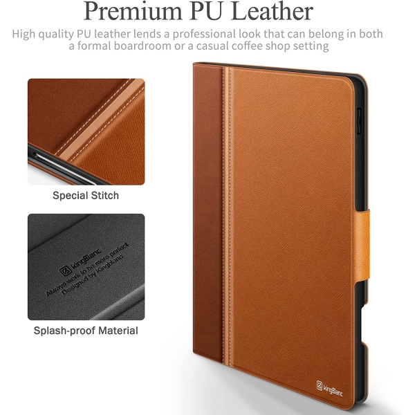 KingBlanc Deri iPad Pro Standl Klf (11 in)(4.Nesil)-Brown