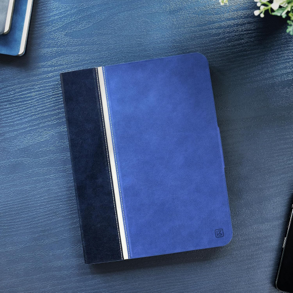 KingBlanc iPad Pro 13 �n� M5/M4 Uyumlu Deri K�l�f-Navy Blue