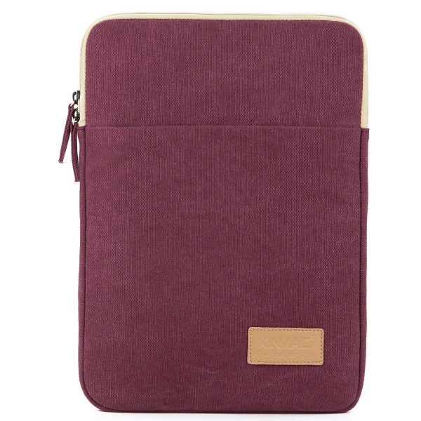 Kinmac Laptop Sleeve Kanvas anta (13-13.3 in)-Wine Red