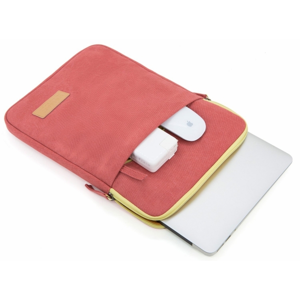 Kinmac Laptop Sleeve Kanvas anta (15-15.6 in)-Salmon Pink