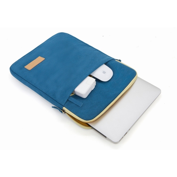 Kinmac Laptop Sleeve Kanvas anta (15-15.6 in)-Blue