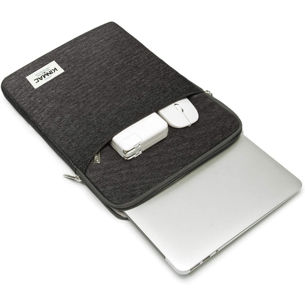 Kinmac Laptop Sleeve Kanvas anta (15-15.6 in)-Black