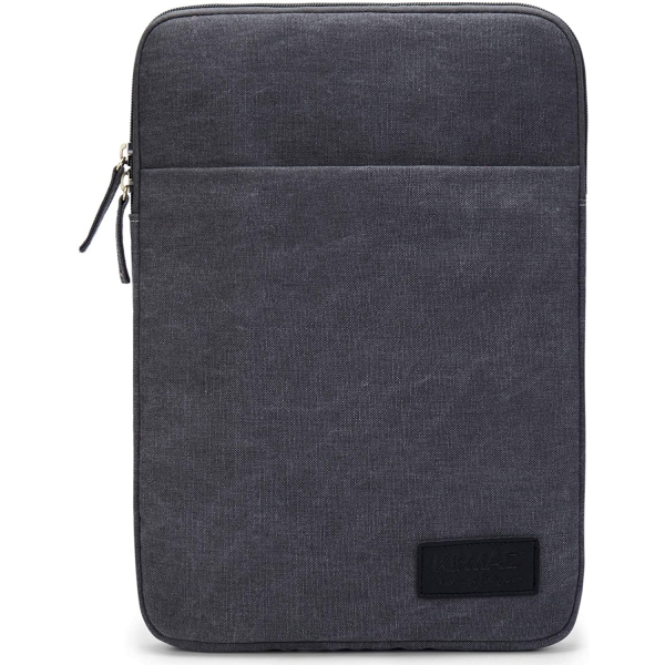 Kinmac Laptop Sleeve Kanvas anta (15-15.6 in)-Grey