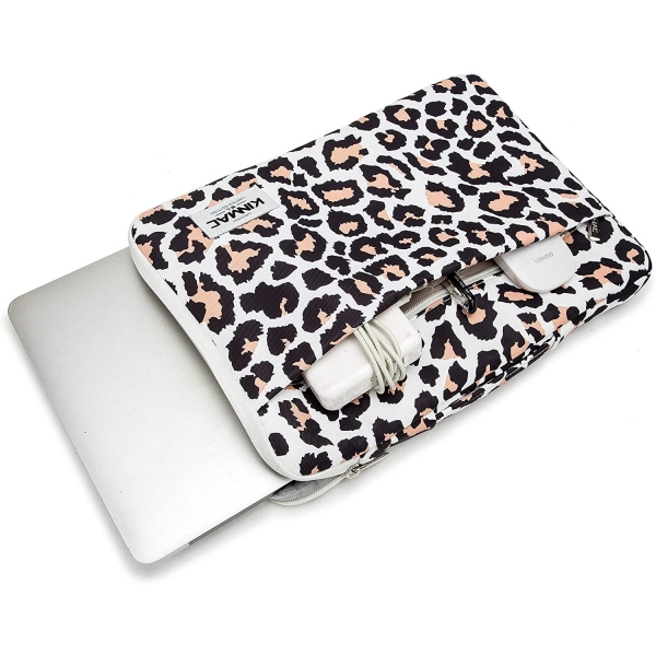 Kinmac Su Geirmez Laptop antas (15-15.6 in)    -Leopard Pink