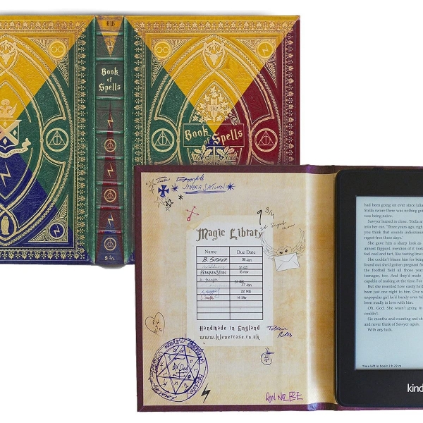 KleverCase Harry Potter Serisi Kindle Paperwhite Deri Klf-Hogwarts