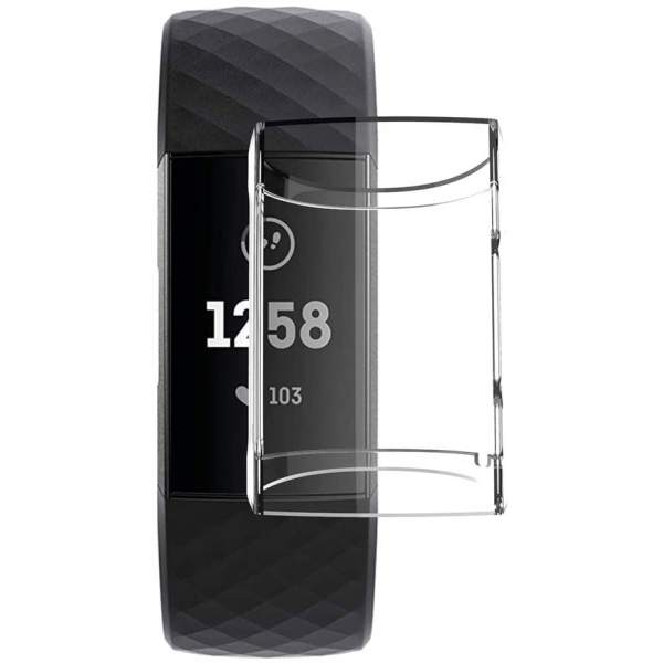 Kmasic Fitbit Charge 3 TPU Koruyucu Klf-Black