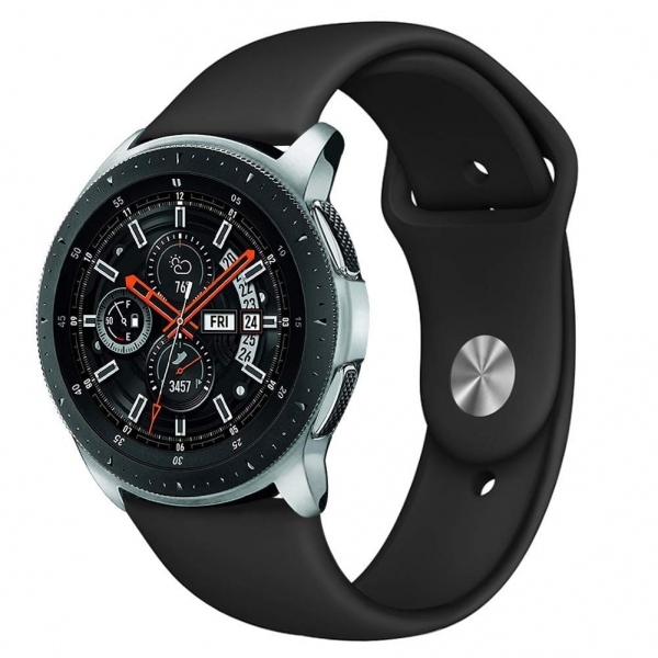 Kmasic Samsung Galaxy Watch Silikon Kay (46mm) (Large)-Black