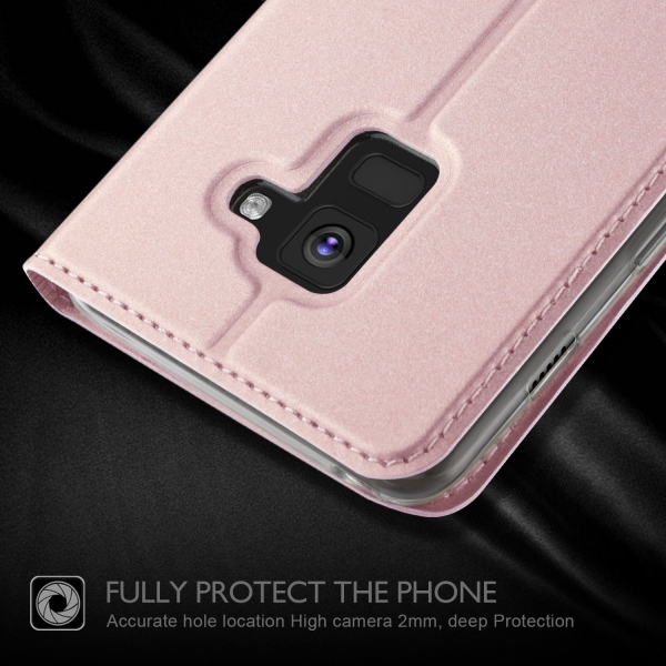 KuGi Galaxy A8 Plus Czdan Klf-Rose Gold