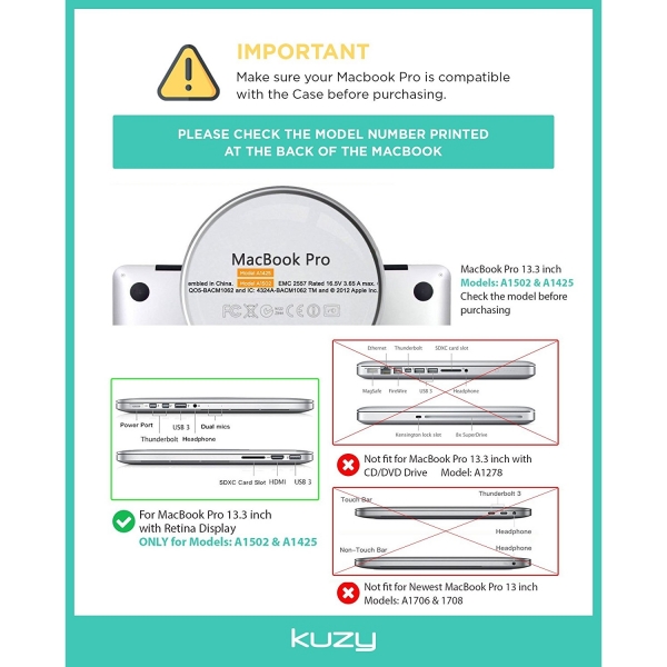 Kuzy Macbook Pro effaf Klf (13.3 in)