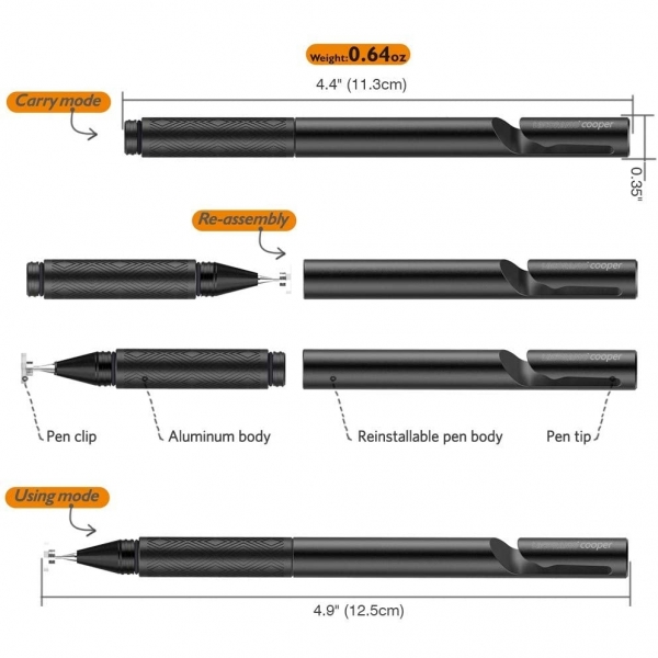 LACORAMO Stylus Kalem-Black