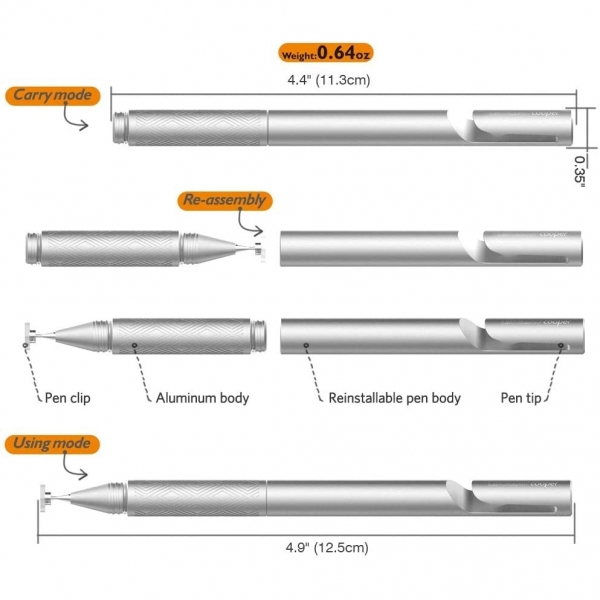 LACORAMO Stylus Kalem-Silver