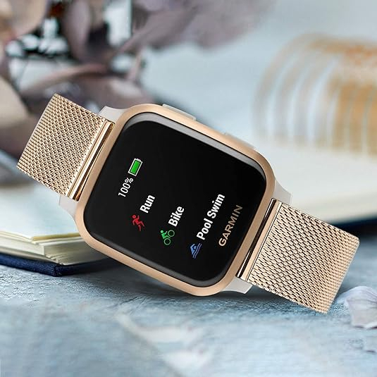 TRUMiRR Garmin Vivoactive 5/3 Uyumlu Kay -Rose Gold 