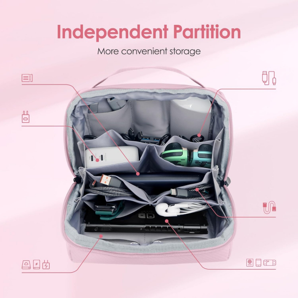 LENTION Elektronik Kablo Dzenleyici anta-Pink
