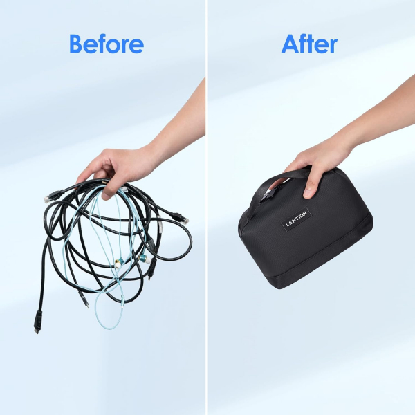 LENTION Elektronik Kablo Dzenleyici anta-Black