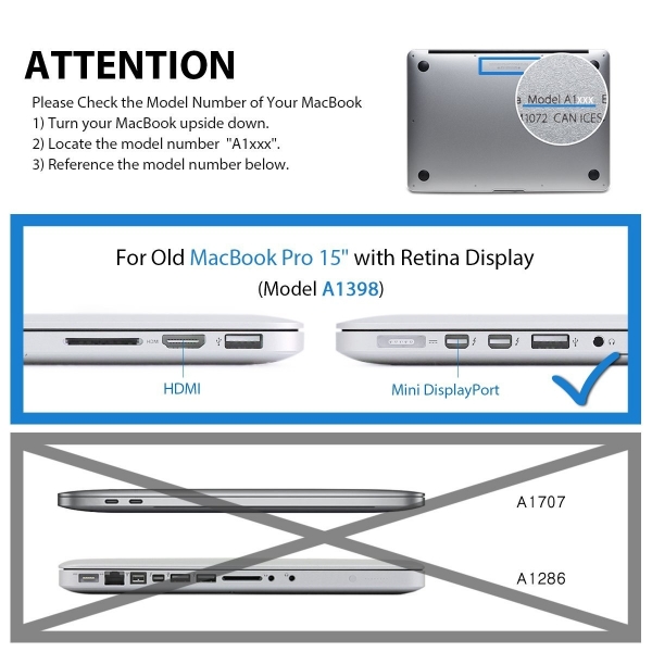 LENTION Retina MacBook Pro Tam Ekran Koruyucu (15 in)