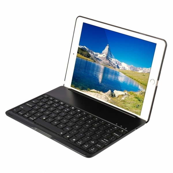 LESHP iPad Pro 9.7 ve iPad Air 2 Klavye Klf-Black
