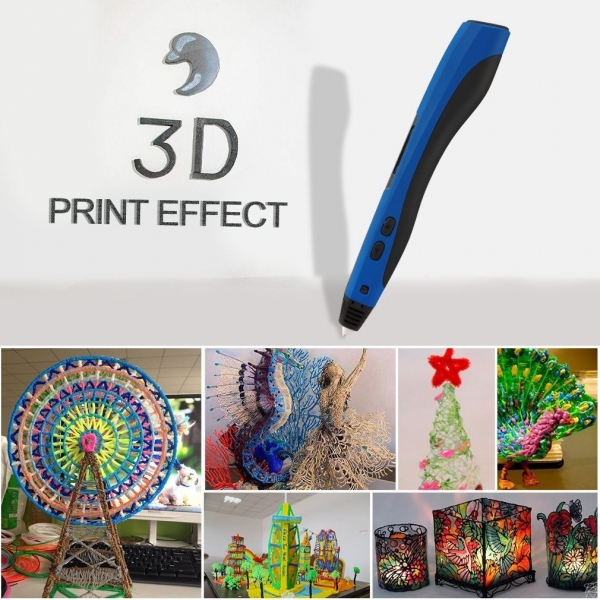 LESHP F10 3D Handheld Craft Art Professional Akll izim Kalemi-Blue