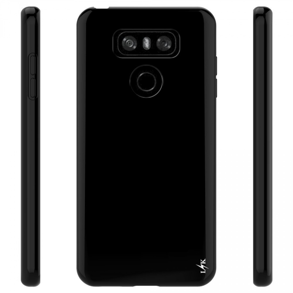 LK LG G6 Yumu�ak Deri Silikon Koruyucu K�l�f-Black