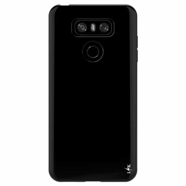 LK LG G6 Yumu�ak Deri Silikon Koruyucu K�l�f-Black