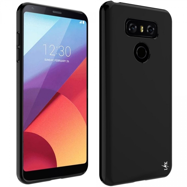 LK LG G6 Yumu�ak Deri Silikon Koruyucu K�l�f-Black