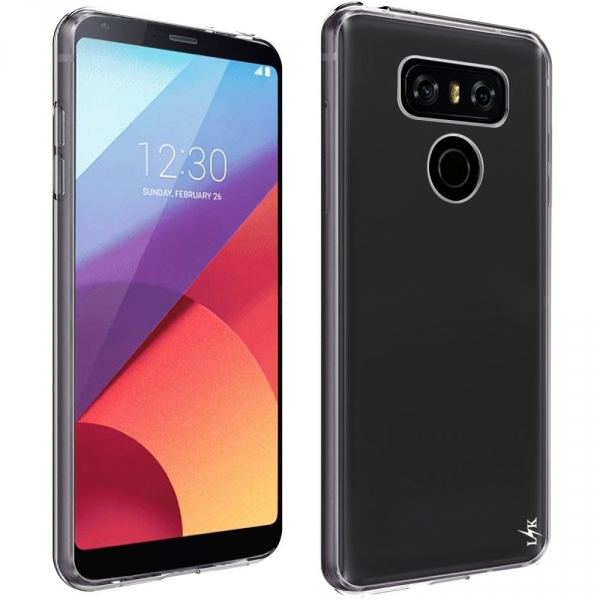 LK LG G6 Yumu�ak Deri Silikon Koruyucu K�l�f-Clear
