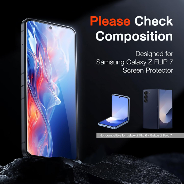 LK Samsung Galaxy Z Flip 7 Ekran Koruyucu (3 Adet)