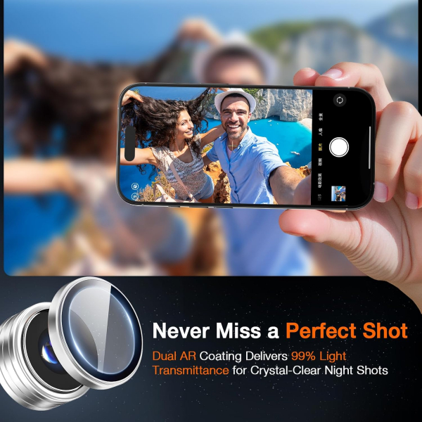 LK iPhone 17 Pro/17 Pro Max Kamera Lens Koruyucu-Silver