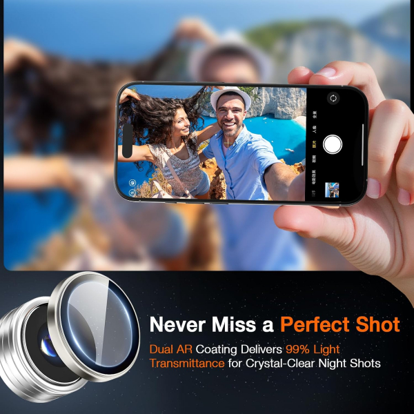 LK iPhone 17 Pro/17 Pro Max Kamera Lens Koruyucu-Titanium Silver