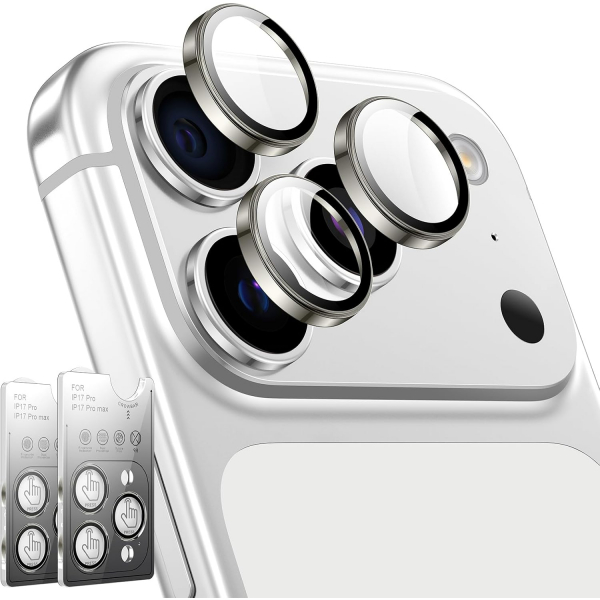 LK iPhone 17 Pro/17 Pro Max Kamera Lens Koruyucu-Titanium Silver