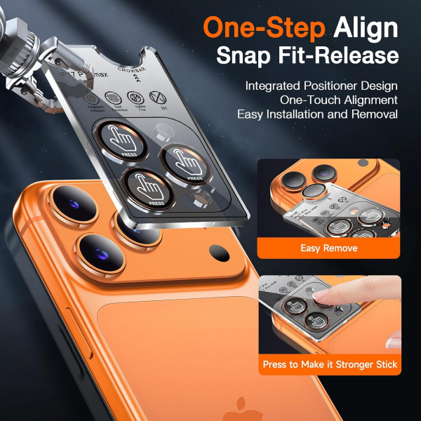 LK iPhone 17 Pro/17 Pro Max Kamera Lens Koruyucu-Cosmic Orange