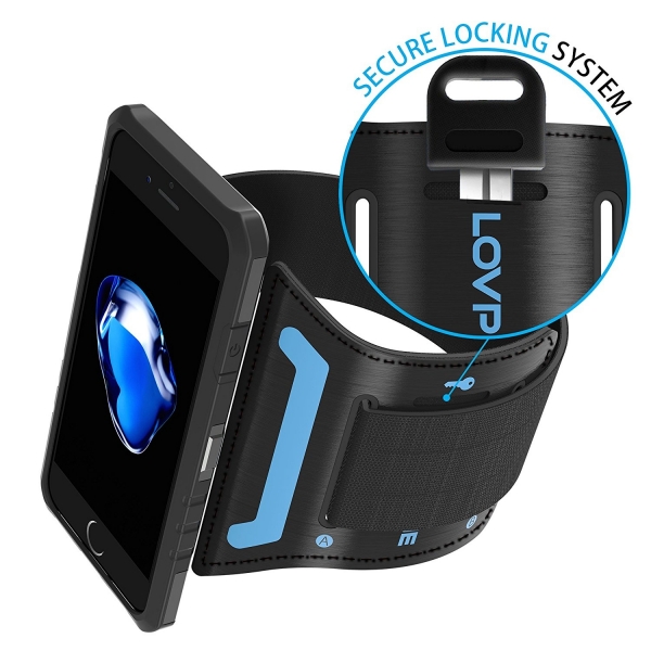 LOVPHONE Apple iPhone 7 Plus/8 Plus Kol Band� ve K�l�f (L)-Gunmetal